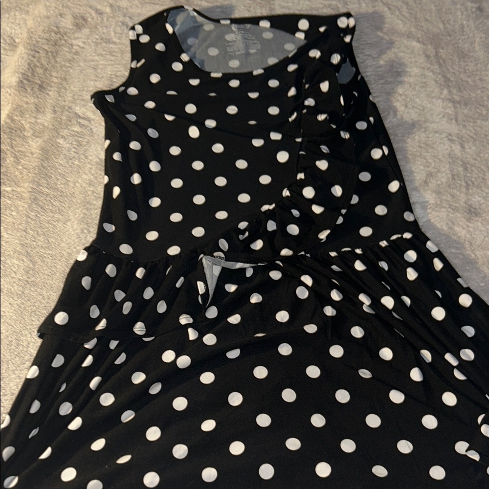 Polka Dot Black and White Dress